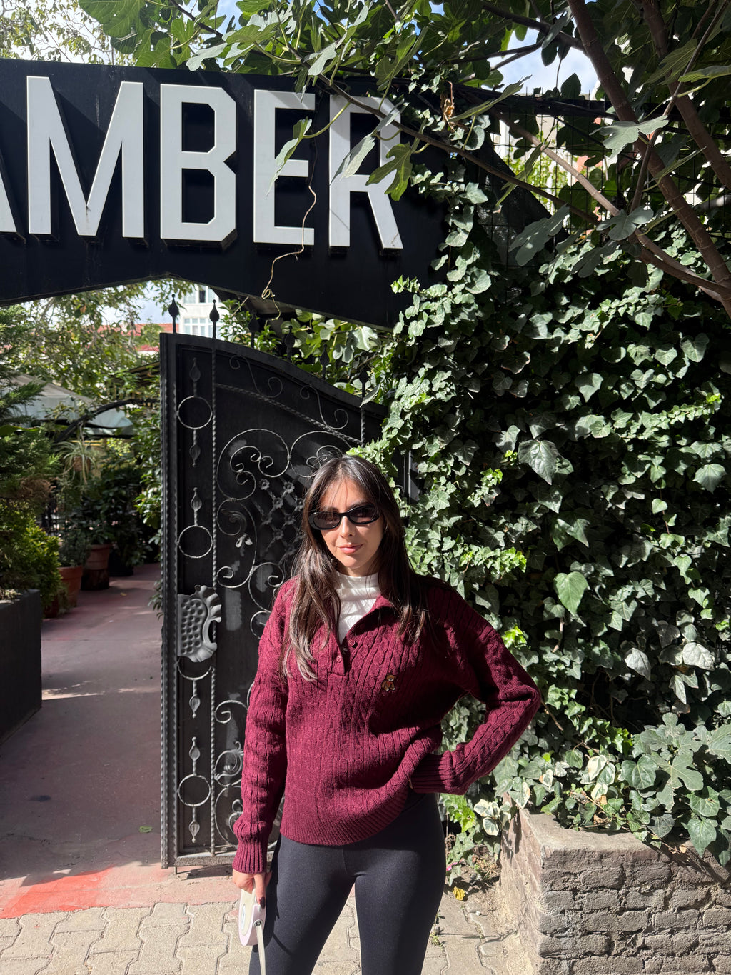 Ayıcıklı triko örme kazak