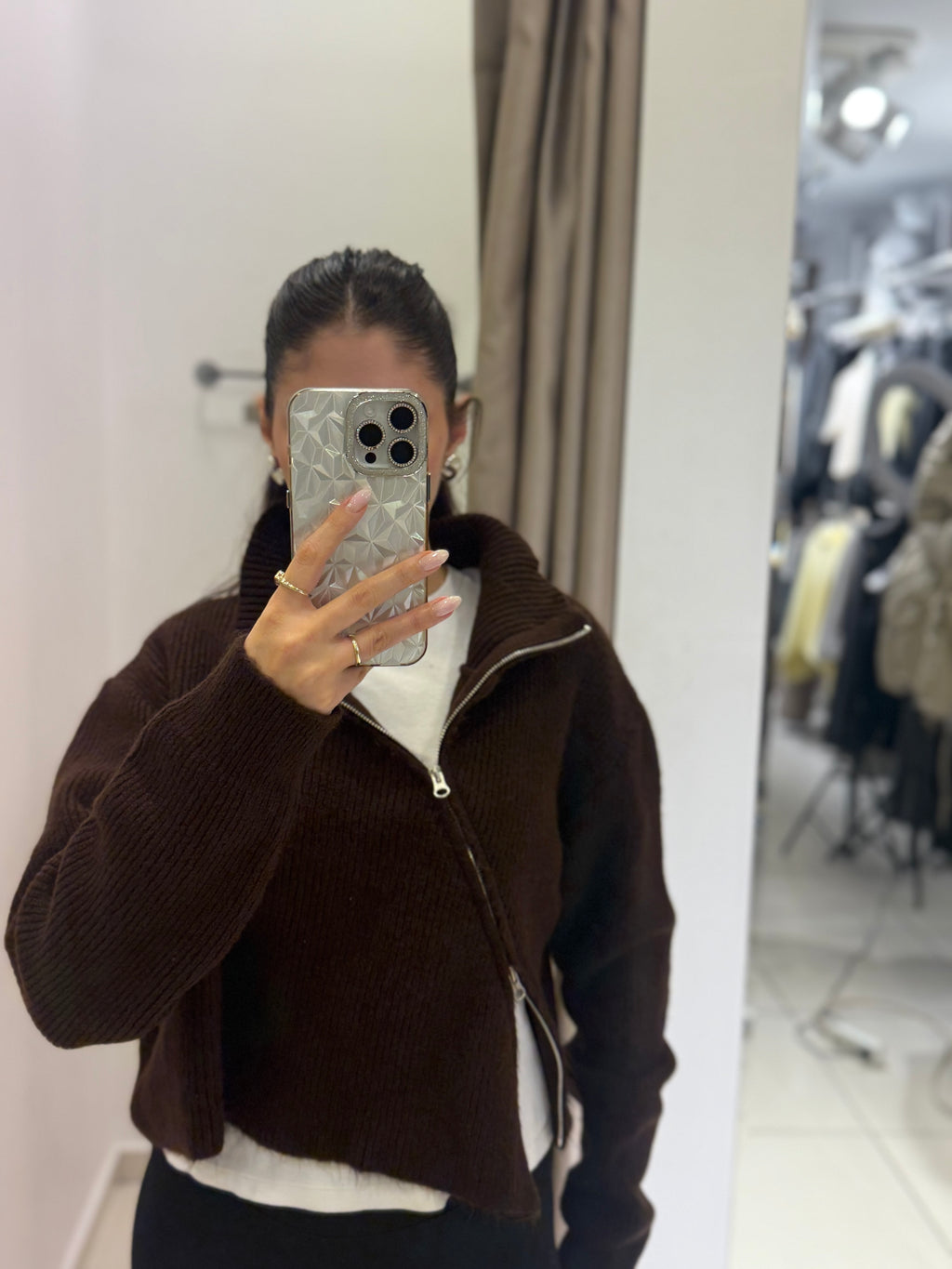 Çift fermuarlı kazak