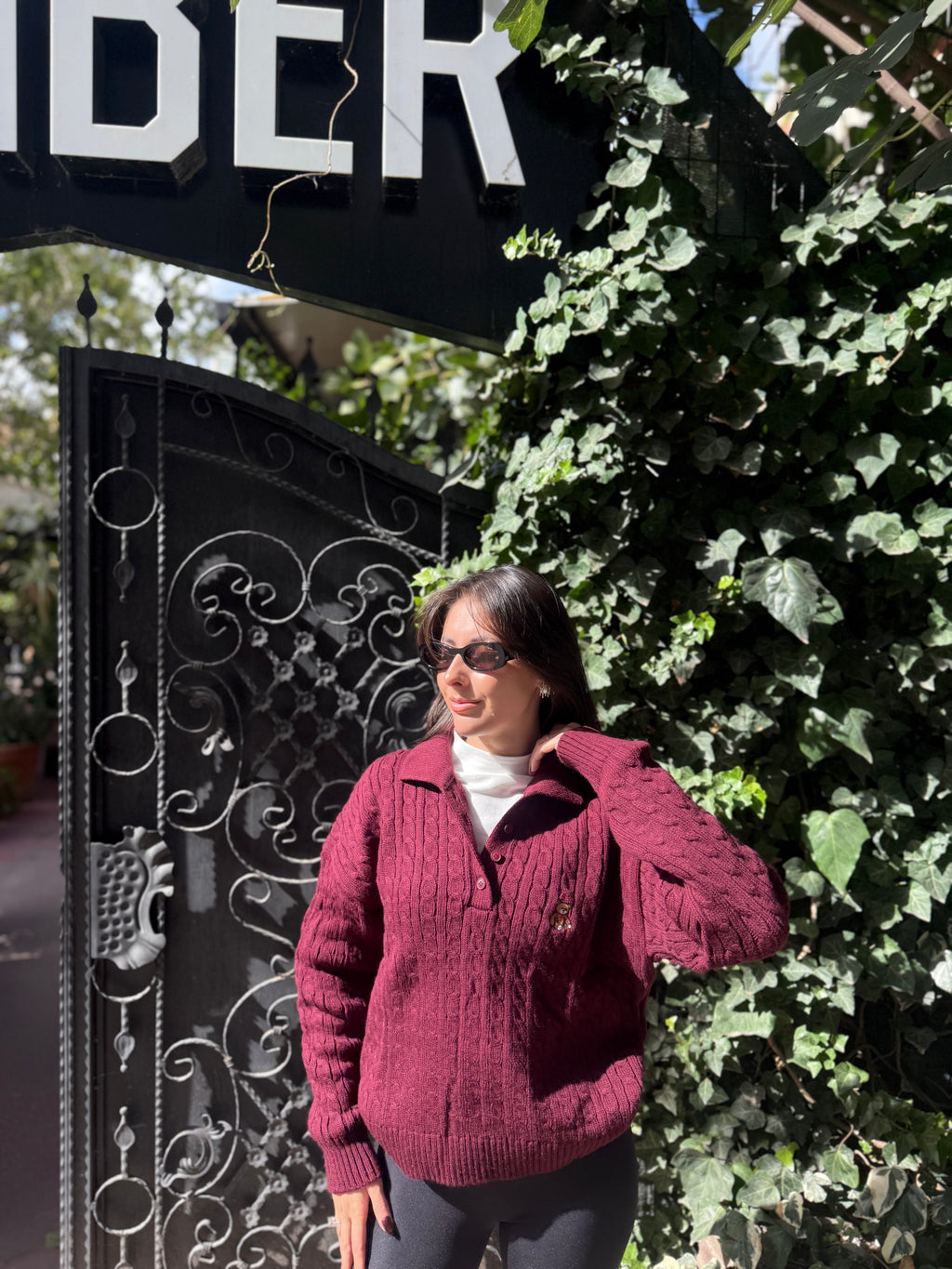 Ayıcıklı triko örme kazak