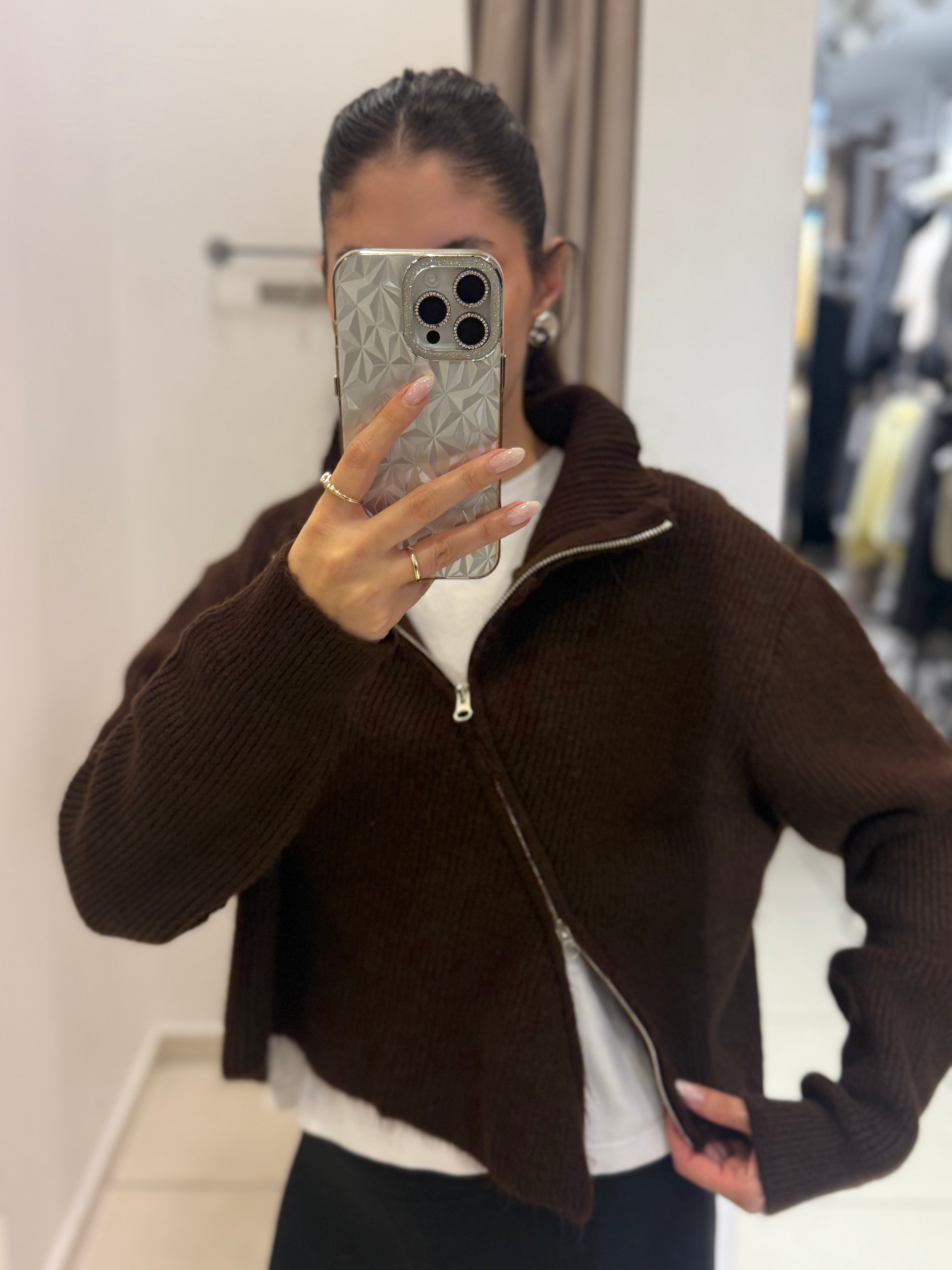 Çift fermuarlı kazak